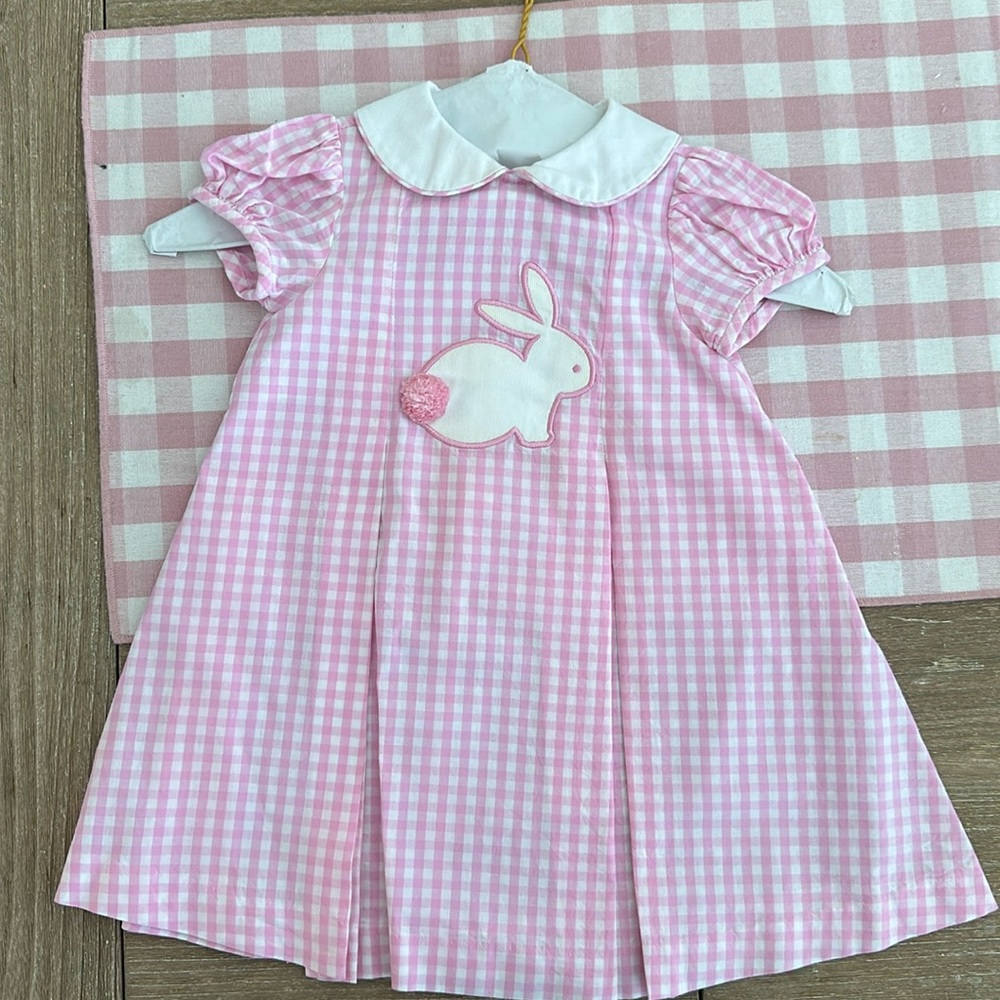 Adorable, pink Easter bunny dress size 24 months sold with white cardigan